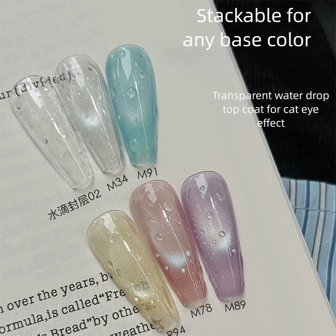 MIANEL 10ML/PCS Gel de finition transparent effet goutte d'eau sans résidu