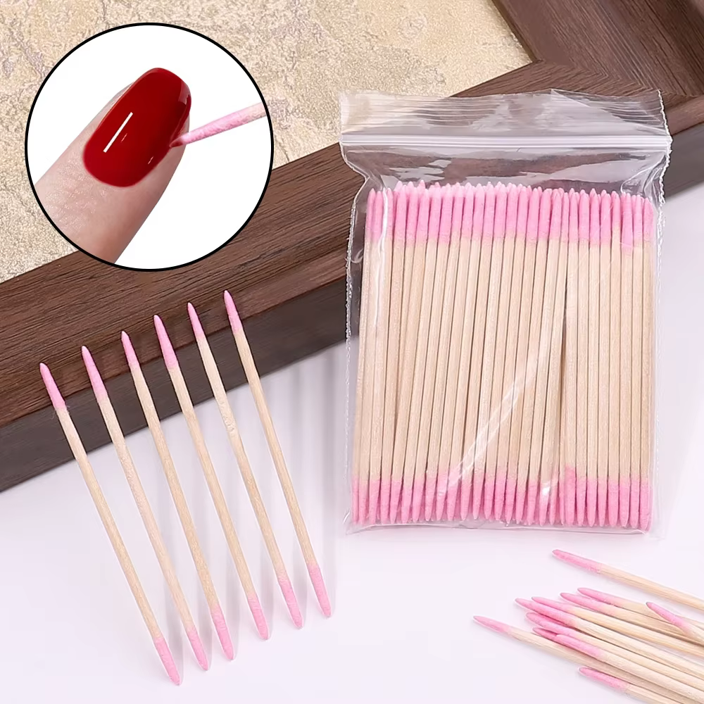 Coton-tige pour ongles en bois