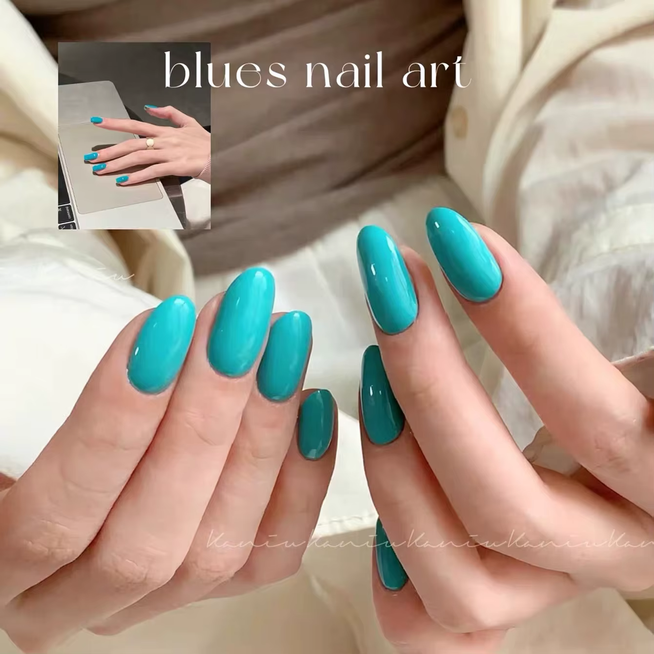Vernis à ongles gelée bleu turquoise éclaircissant