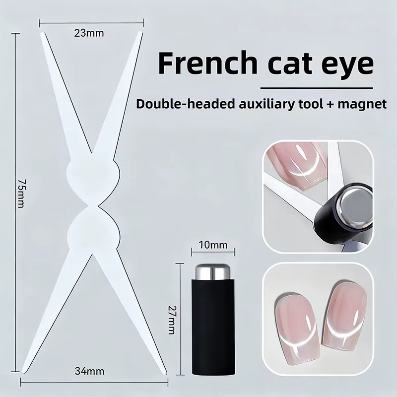 Aimants à ongles double tête forme française