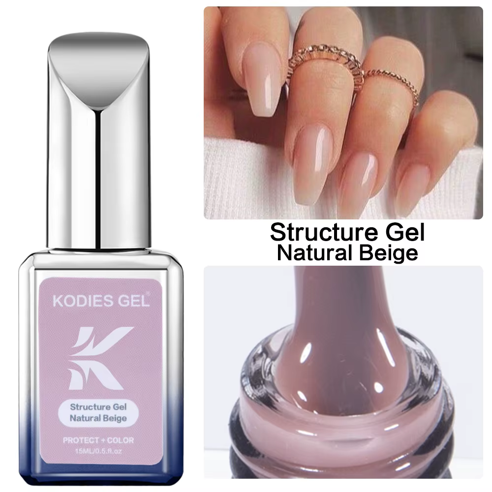 KODIES GEL Structure Base en caoutchouc Gel vernis à ongles ivoire Beige