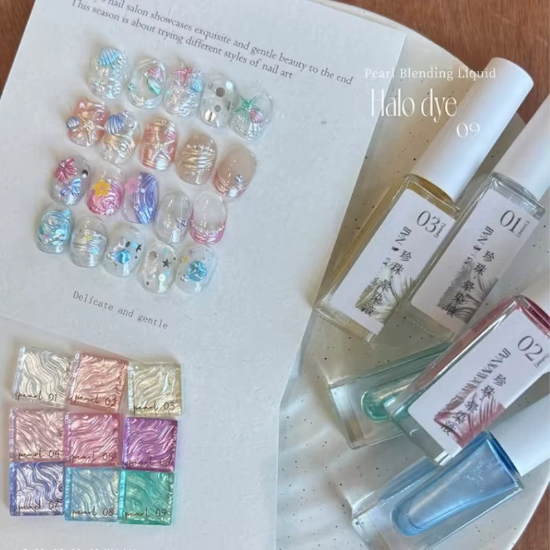 Vernis à ongles effet marbre Pearl Blooming