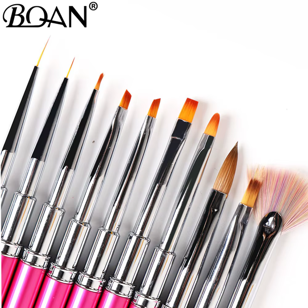 Pinceau à ongles BQAN Rose Rouge pour Nail Art