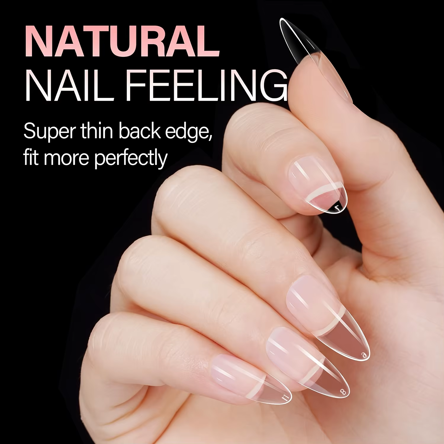 Autocollants pour ongles en Gel doux et Long