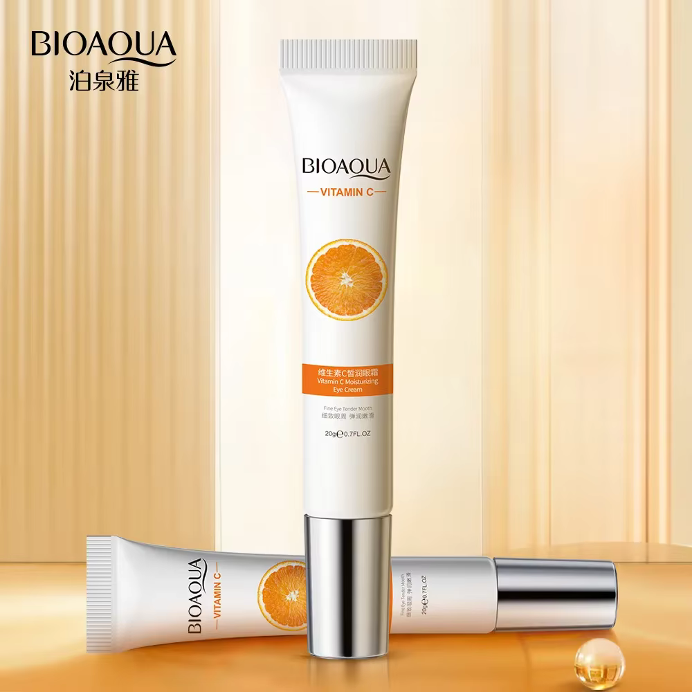 BIOAQUA – crème pour les yeux à la vitamine C, dissolvant de cernes, hydrate, éclaircissante, Contour des yeux, Anti-rides, Anti-âge, soins pour la peau