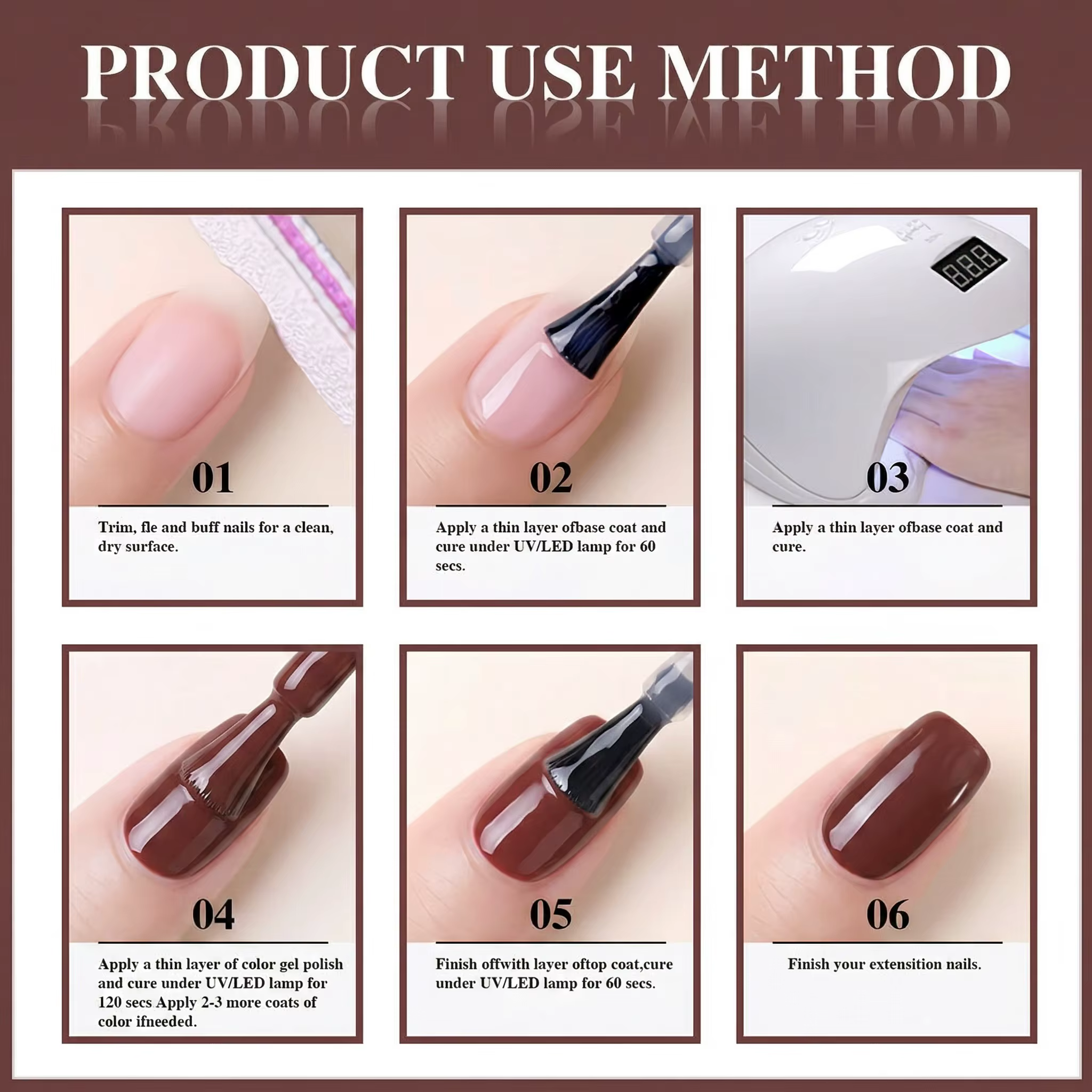 Ensemble de vernis à ongles en gel de couleur tendance