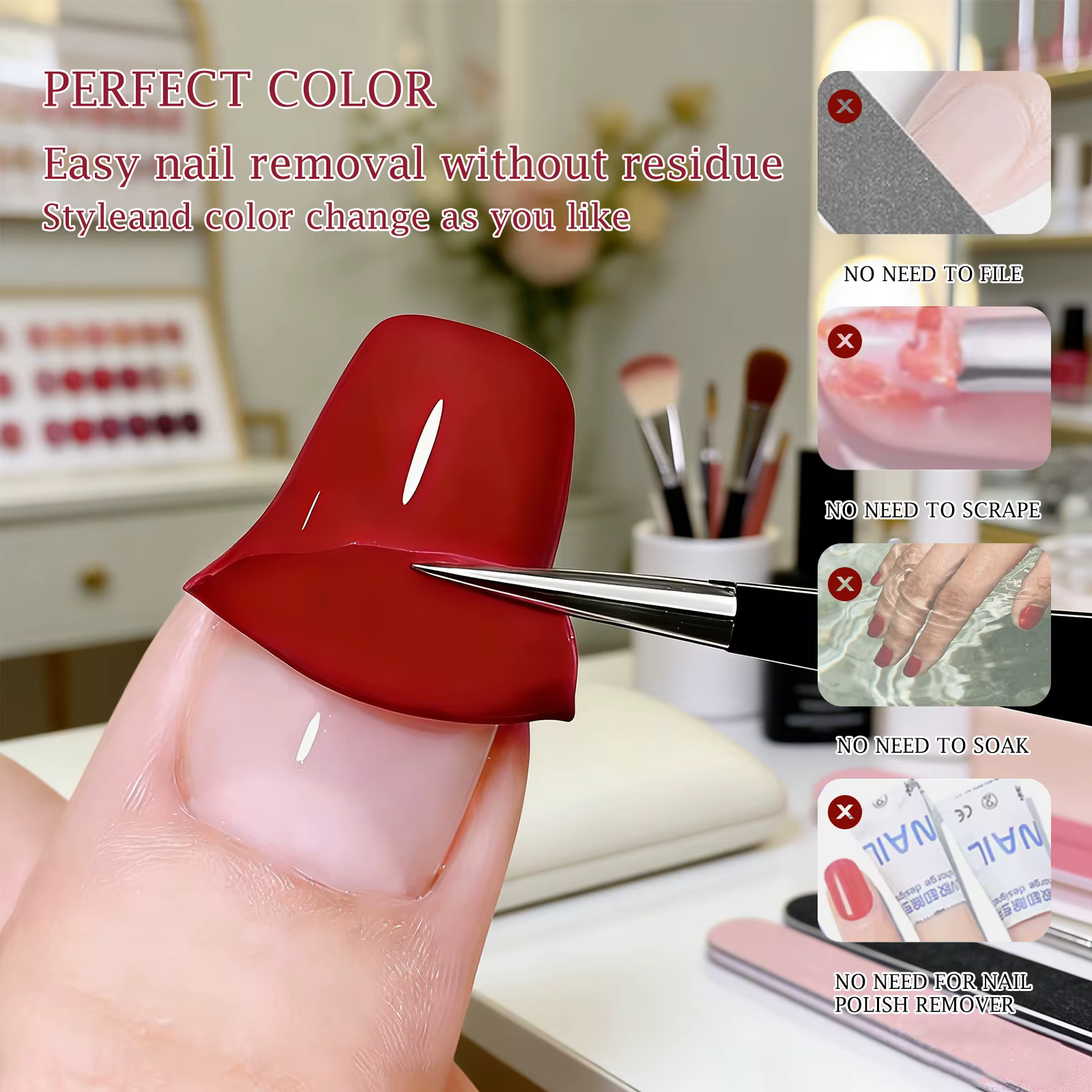 Vernis à ongles pelable à base d'eau 7