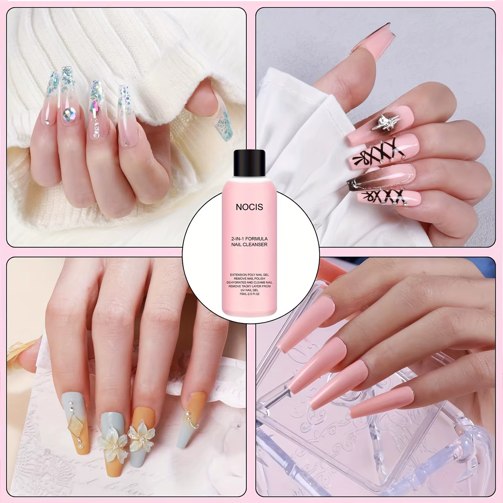 Gel nettoyant 2 en 1 pour ongles et dissolvant de vernis