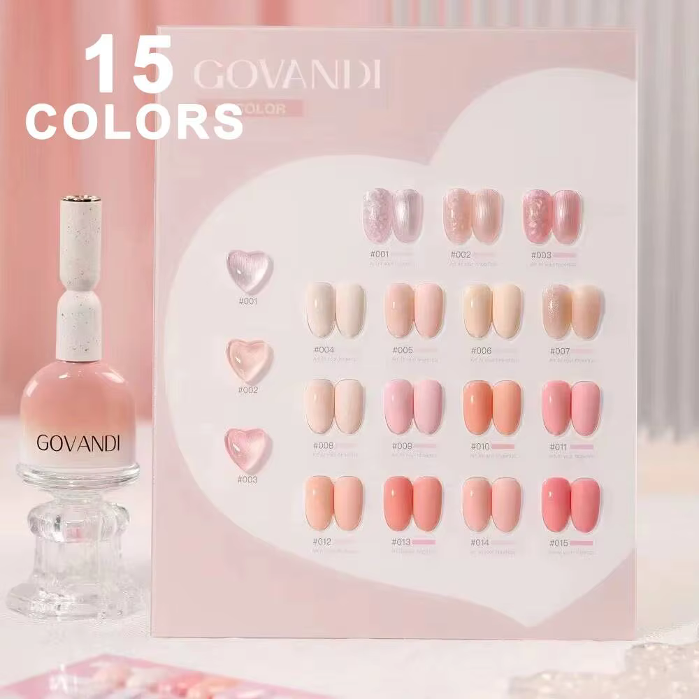 Nouveauté 15 couleurs Rose Chaud Pêche Gel Vernis à ongles UV Soak Off Gelpolish Nail Art Gel