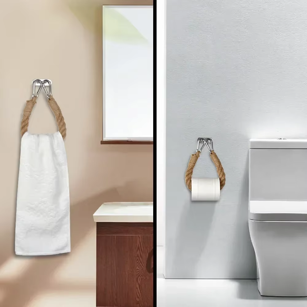 Lanière pour serviettes de salle de bain, Style hôtel Vintage, porte-papier hygiénique, décor Vintage, accessoires de salle de bain élégants pour la maison