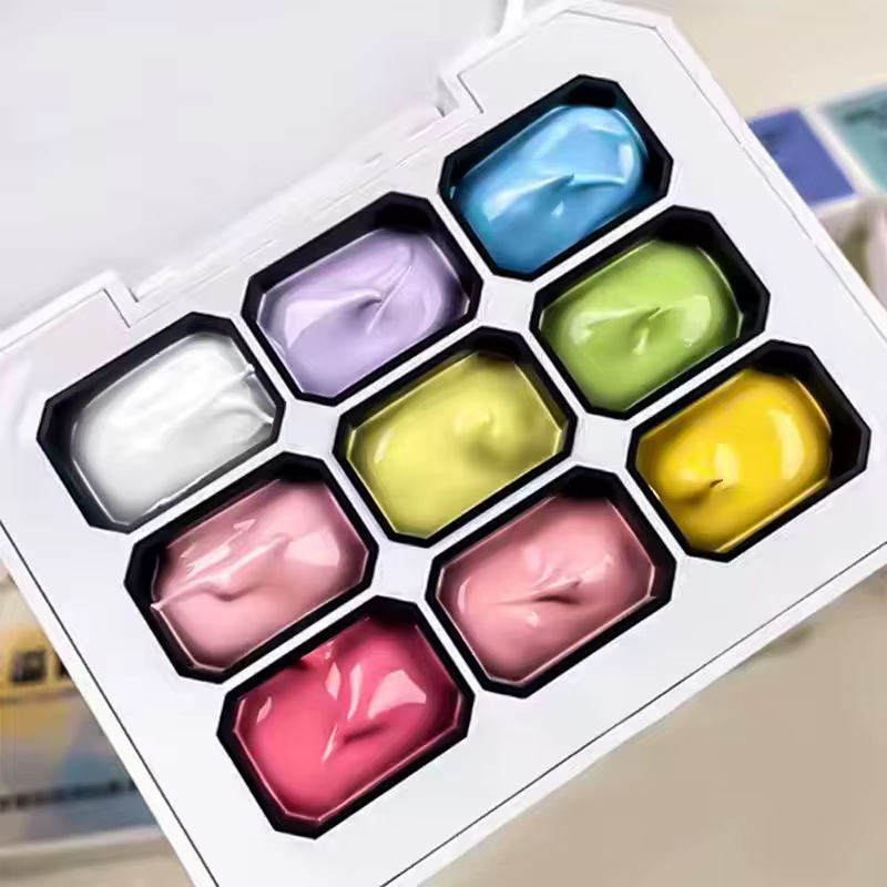 Colle pat 9 couleurs, couleurs vives pour ongles