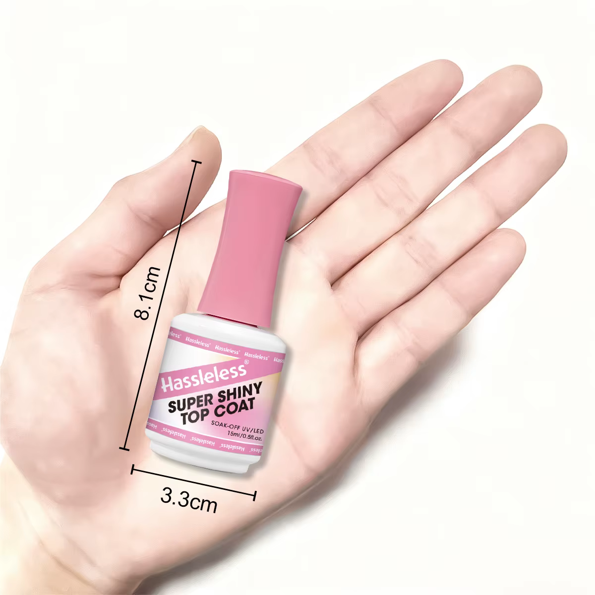 Vernis à ongles en gel ultra-brillant Hassleless Single Pack - couche de finition en gel brillant