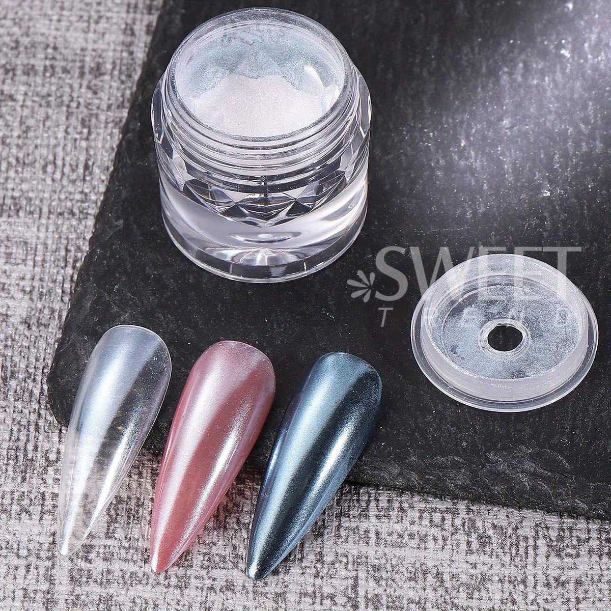 Poudre à paillettes pour ongles