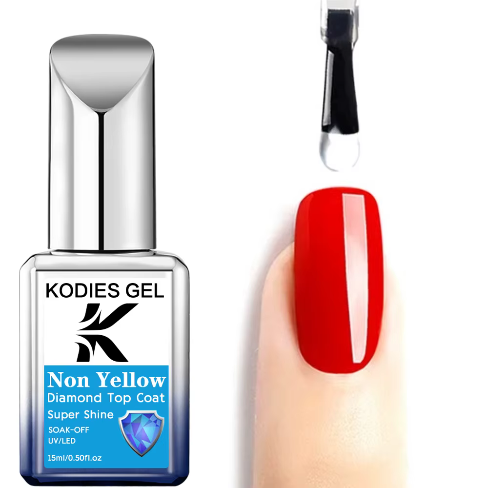 KODIES GEL kératine caoutchouc Base manteau couche de finition Non jaune UV Gel vernis à ongles printemps été couleur
