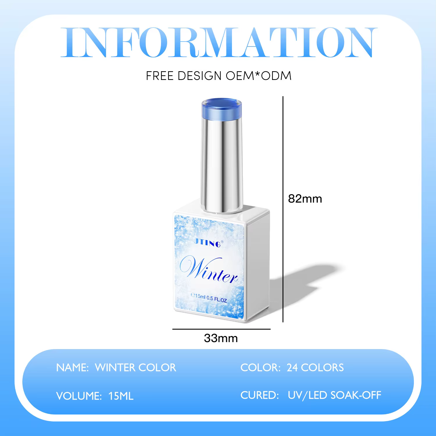 Eleanos bleu Royal hiver 24 pièces Gel vernis à ongles ensemble avec tableau d'affichage semi-permanent