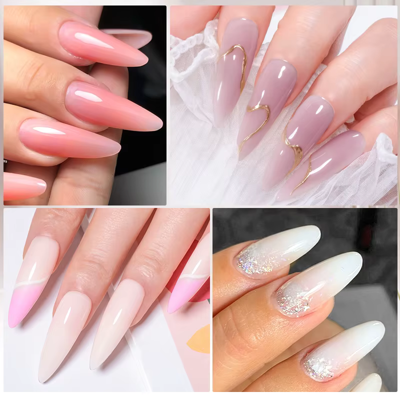 Mtssii 7ml blanc laiteux Extension rapide Gel vernis à ongles Semi Permanent tremper manucure Nail Art UV LED