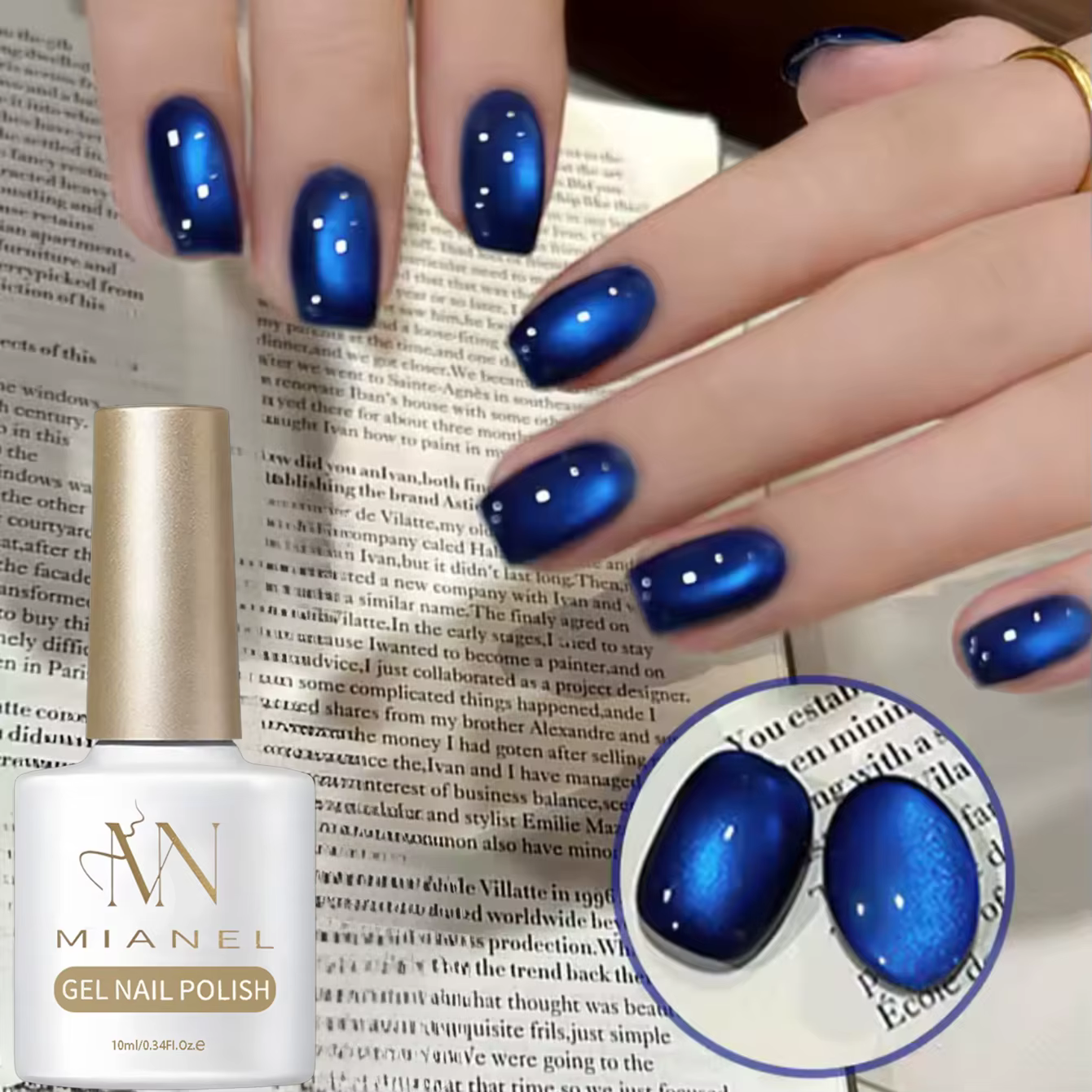 1-10 pièces 10ML Vernis à ongles gel œil de chat bleu semi-permanent pour nail art
