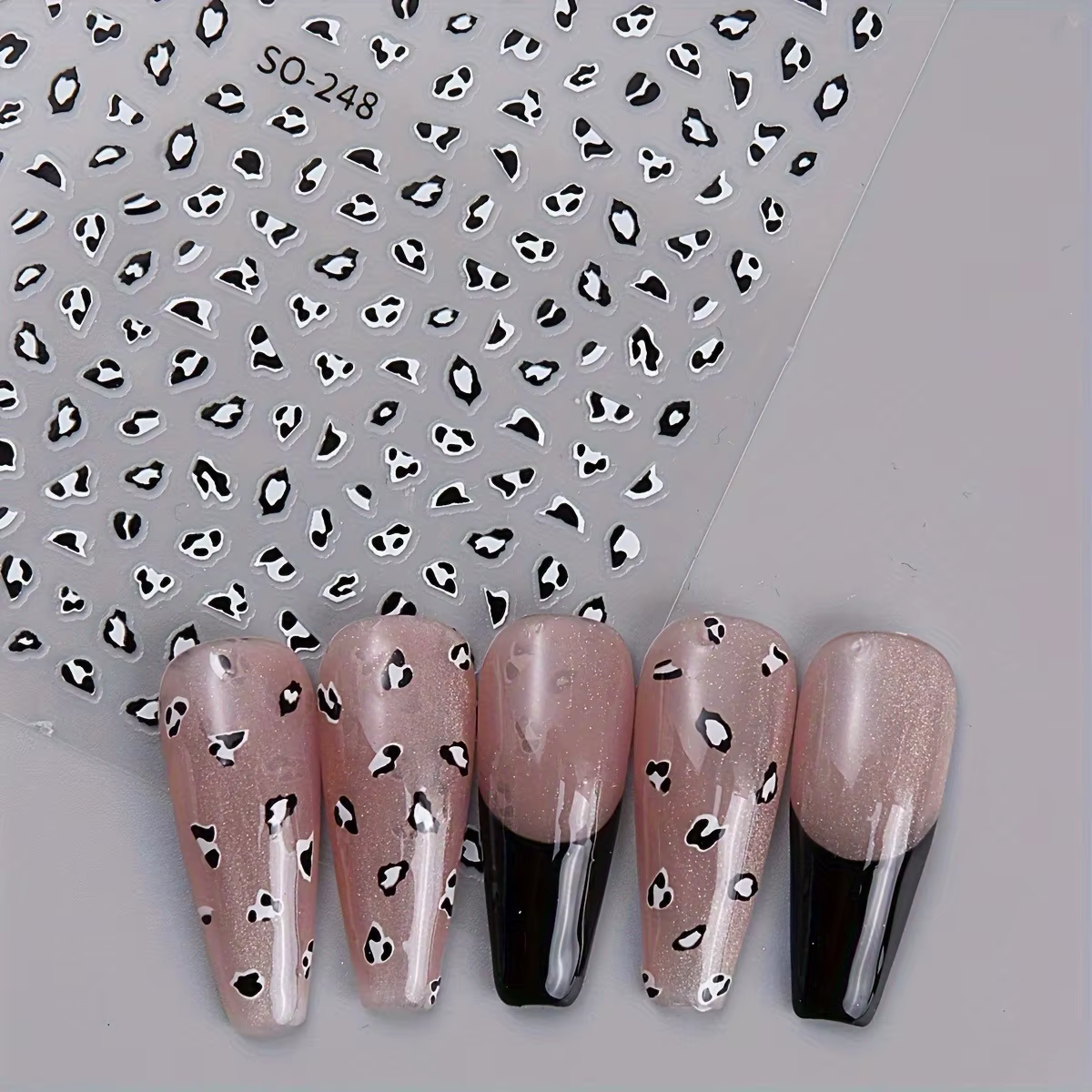 Meilad – autocollants pour ongles imprimés léopard