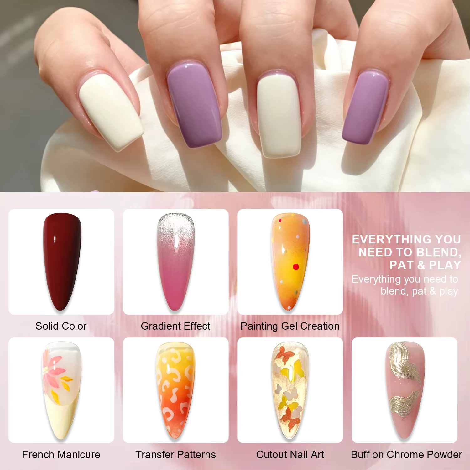 LIMEGIRL Gel de Peinture Dégradé 24 Couleurs Sans Rinçage pour Nail Art