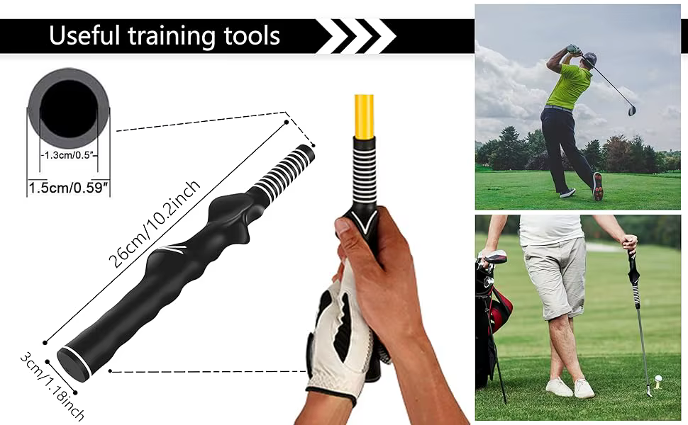 Entraîneur de poignée de position de main de golf-Aide à l'entraînement de position de main droite, aide à l'entraînement de golf, pratique de golf et maîtrise de poignée-