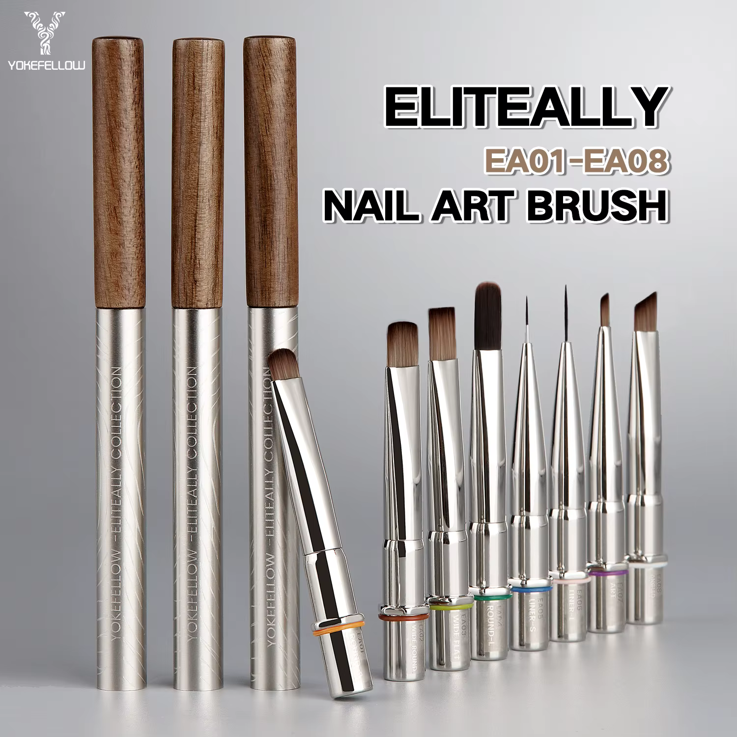 Pinceaux à ongles YOKEFELLOW 2-en-1 : Pinceau pour French Manucure