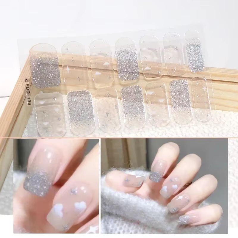 Autocollants pour ongles en Gel Semi-durci