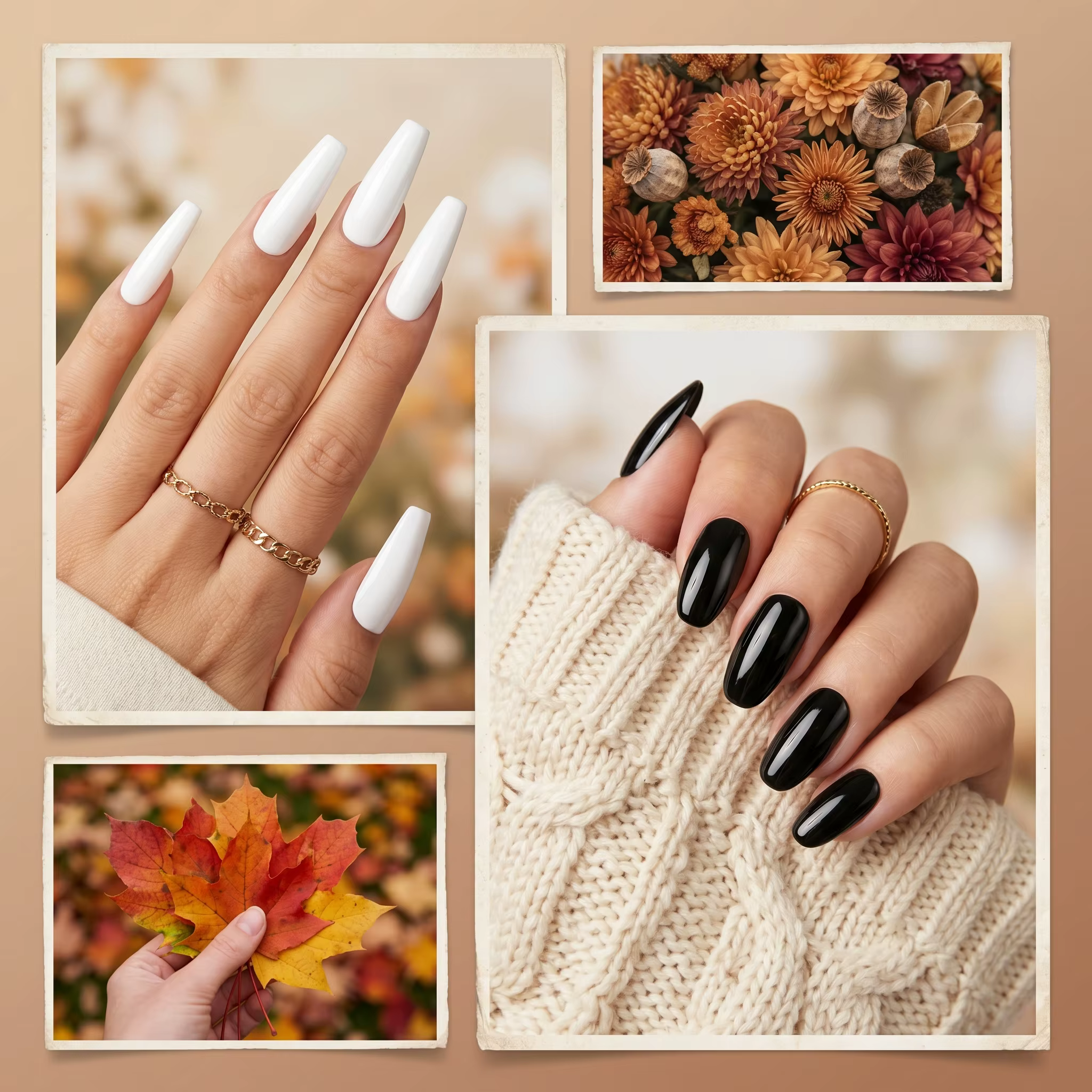 Vernis à ongles gel classique noir et blanc