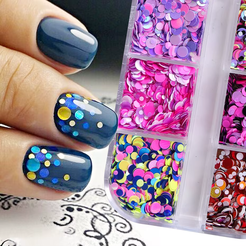 Poudre à paillettes pour ongles