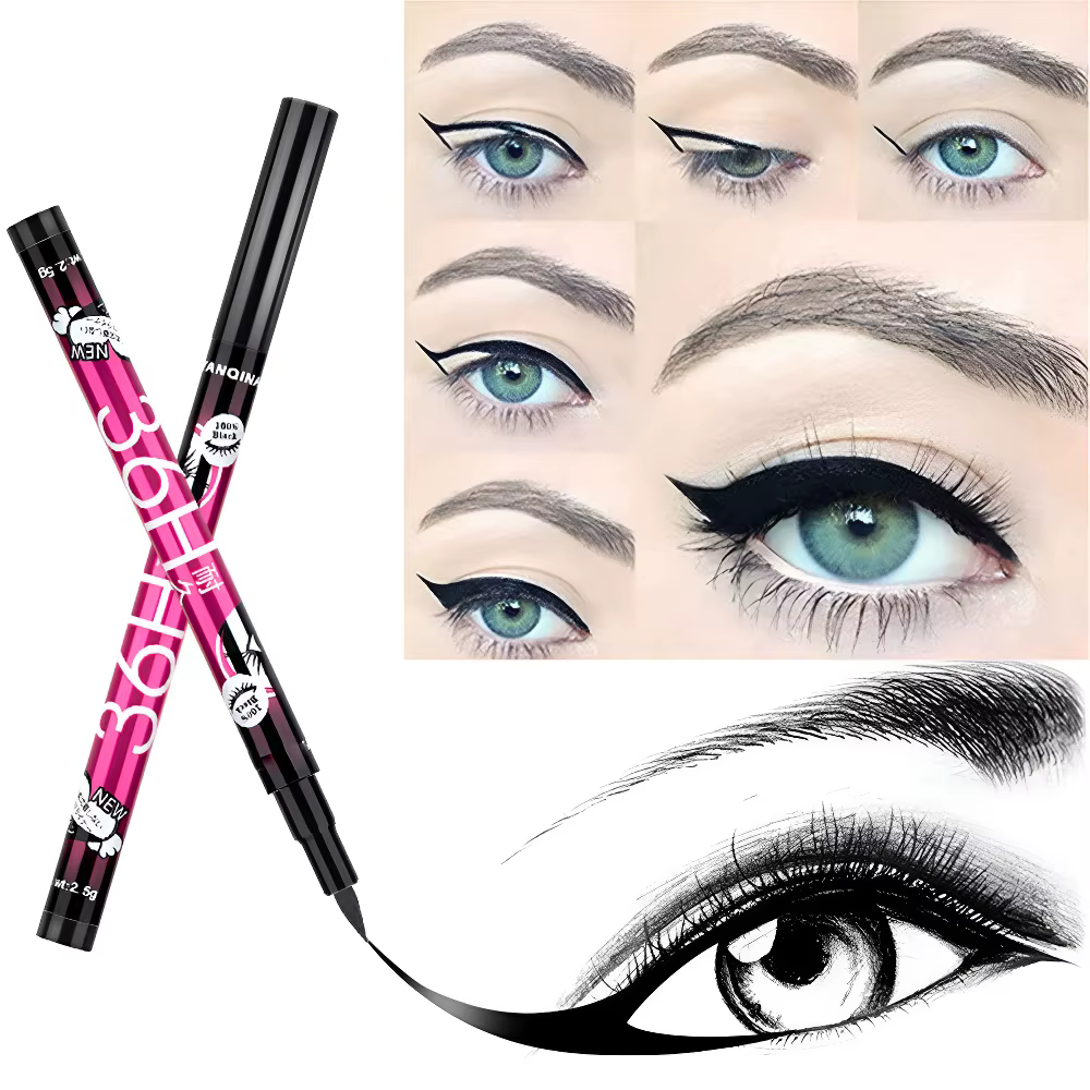Crayons Eyeliner liquide noirs Ultra durables 36H, imperméables, anti-taches, pour débutants, maquillage précis pour les yeux, tatouage, 1 pièce