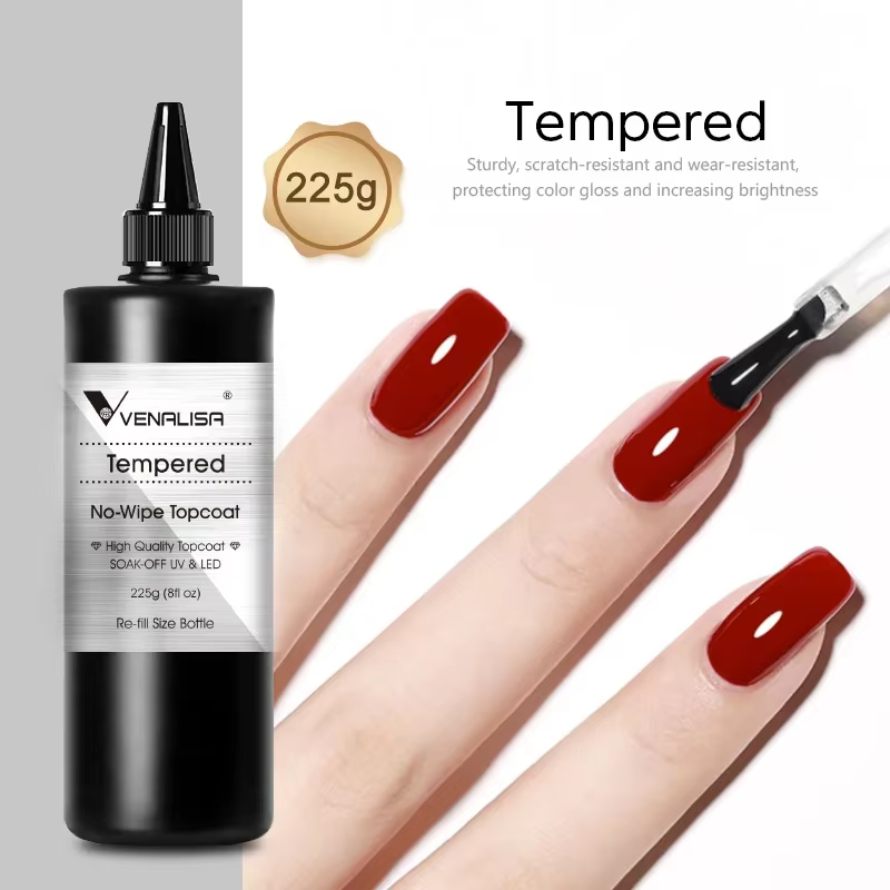 Venalisa longue tenue couche de finition trempée renforcer Gel recharge paquet tremper UVLED vernis à ongles Gel grand Volume 225g/30ml Gel de Base