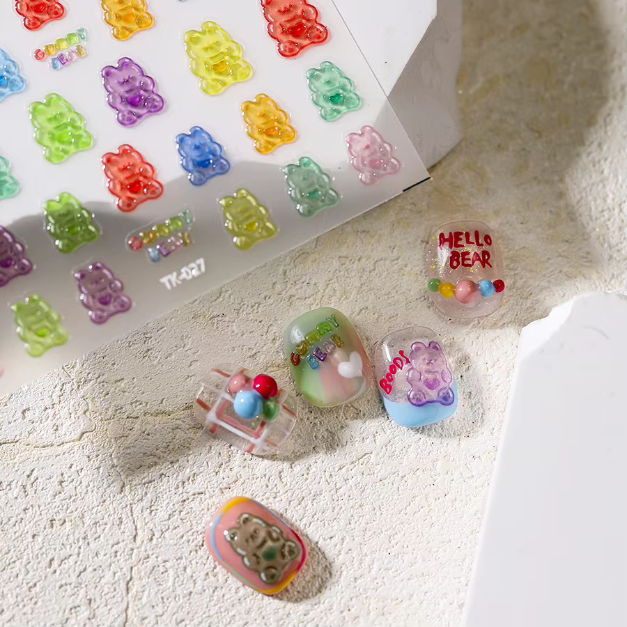 Autocollants pour ongles Little Bear Nail Art