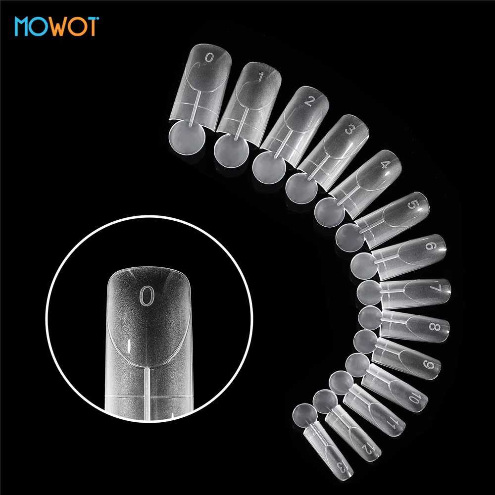 MOWOT Moules à ongles double face effet mat 140 pièces pour extension rapide