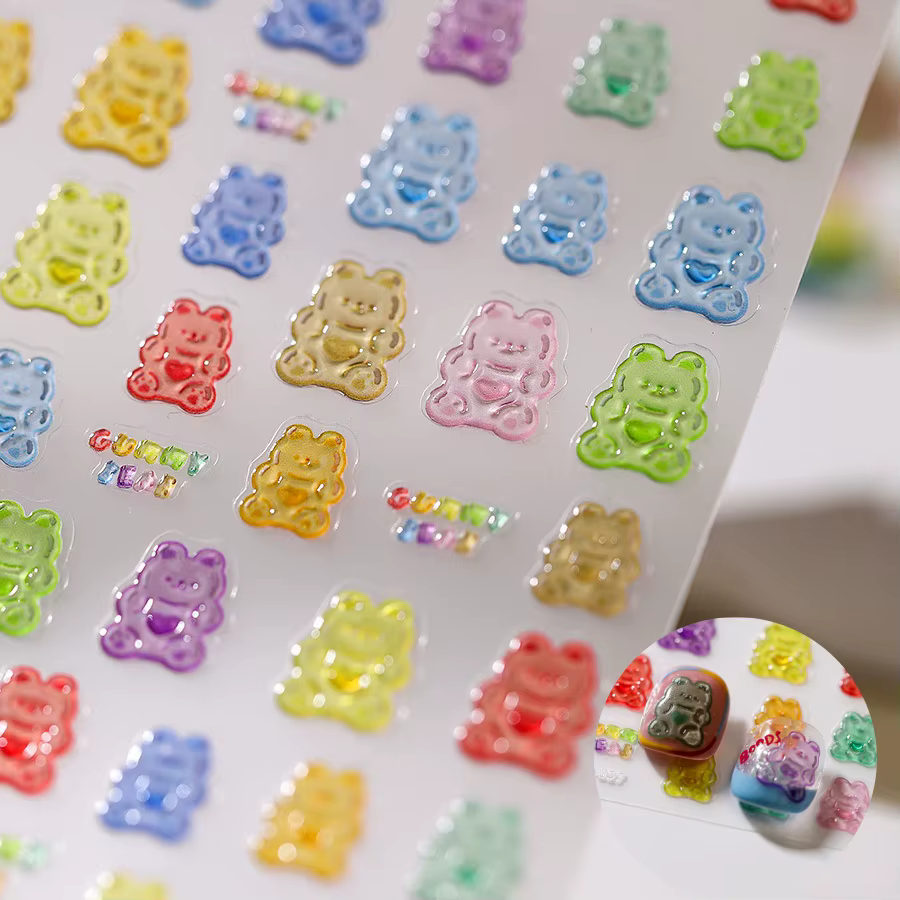 Autocollants pour ongles Little Bear Nail Art
