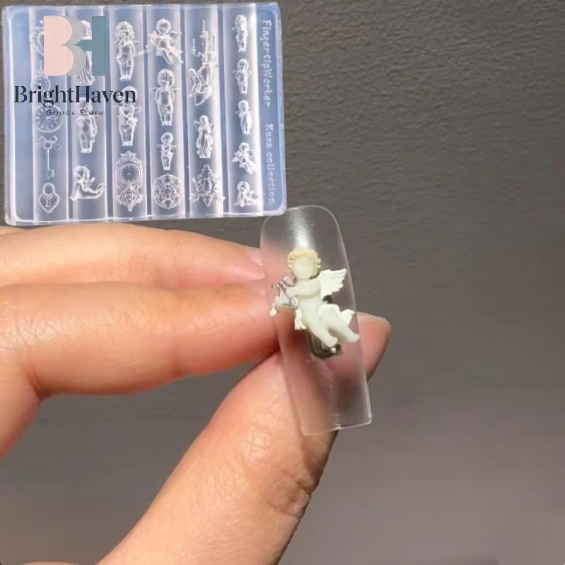 Moule à ongles en silicone 3D Angel Clock