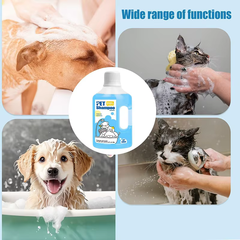 Shampoing de bain pour animaux de compagnie, 500ml, pour chats et chiens, soins et nettoyage, désodorisant doux et lisse, Anti-démangeaison, parfum longue durée