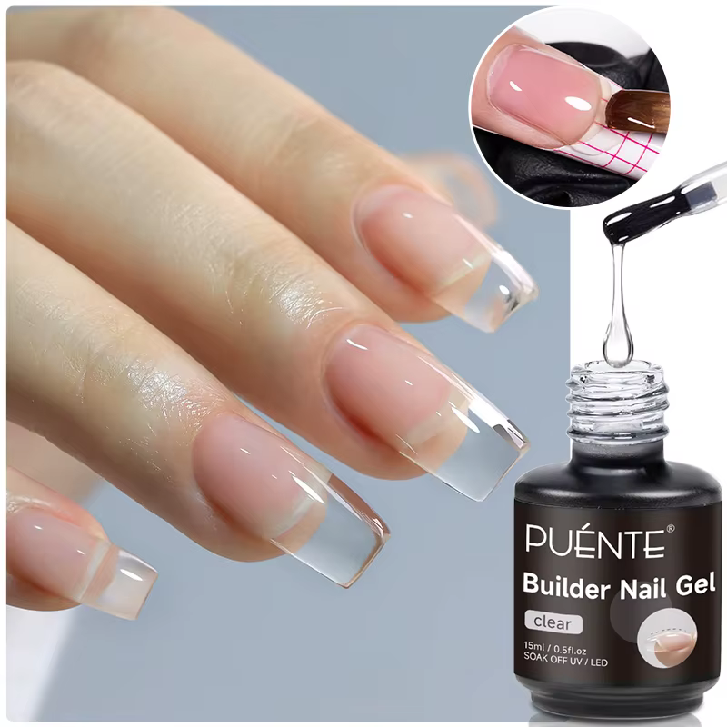 PUENTE 15ML constructeur ongles Gel Transparent Extension