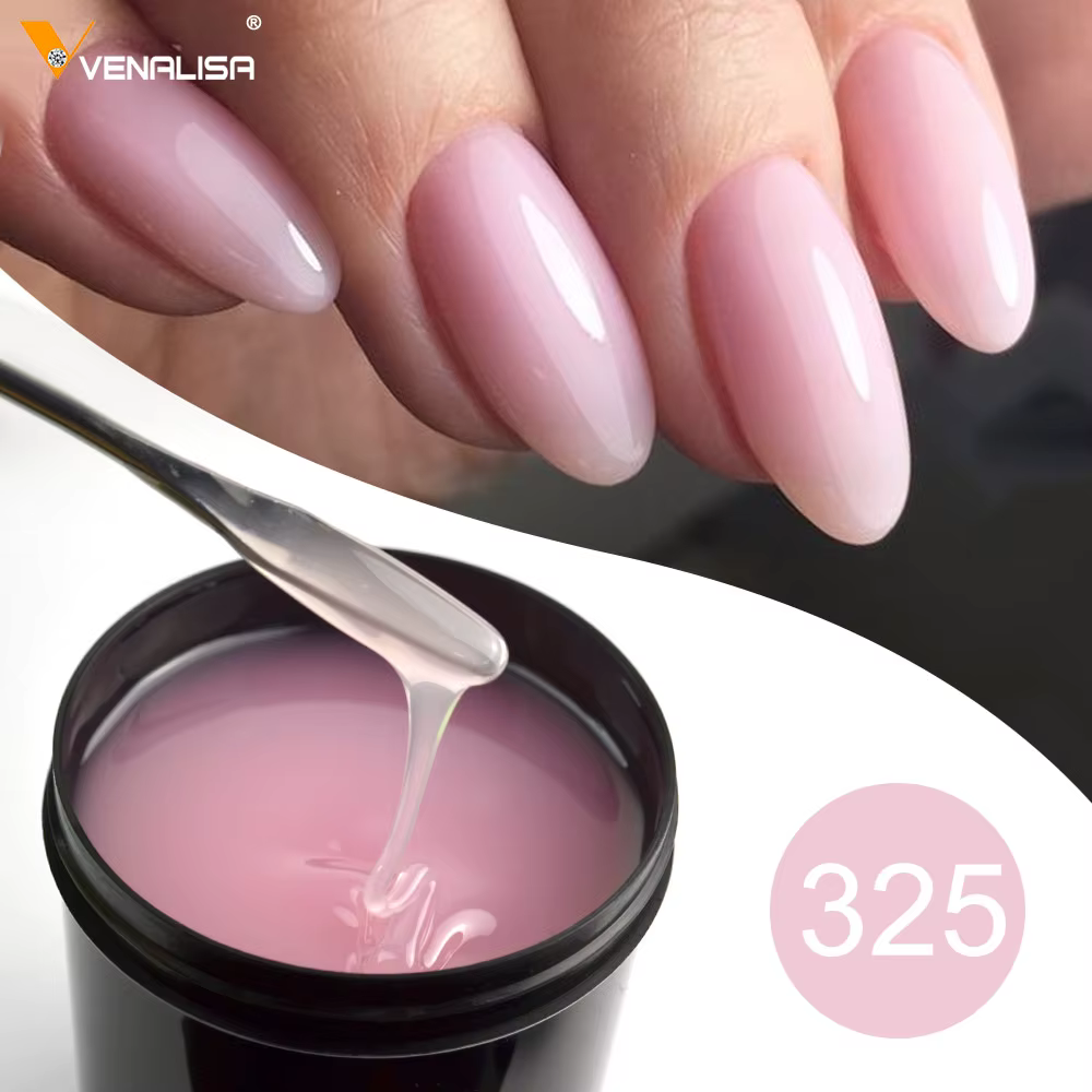 Venalisa couche de finition trempée longue tenue Gel auto-nivelant renforcer l'extension d'ongle de Camouflage 30 ml/225 ml paquet de recharge de grand Volume