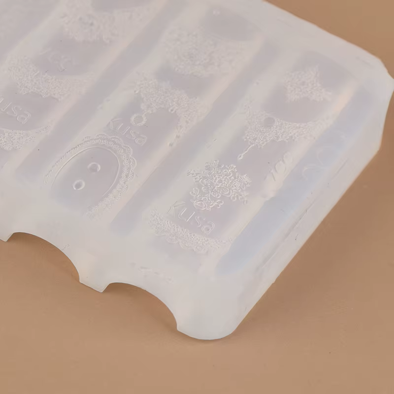 Moule à ongles en dentelle transparente pour femmes