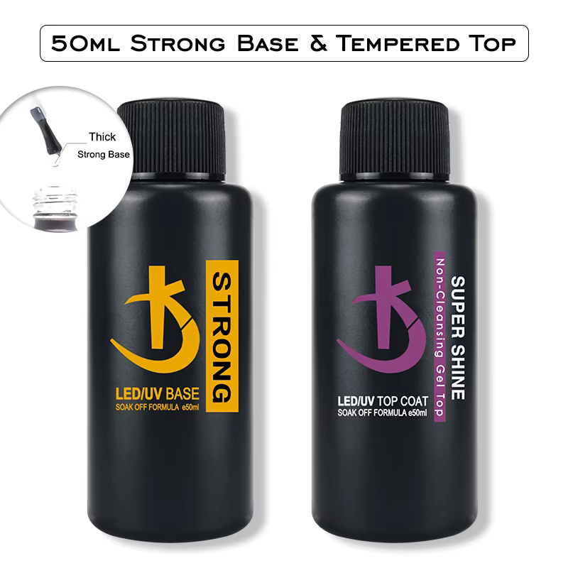 KODI JYJ 50ml Gel de Base en caoutchouc fort vernis Semi-permanents Super lumineux sans lingette couche de finition y