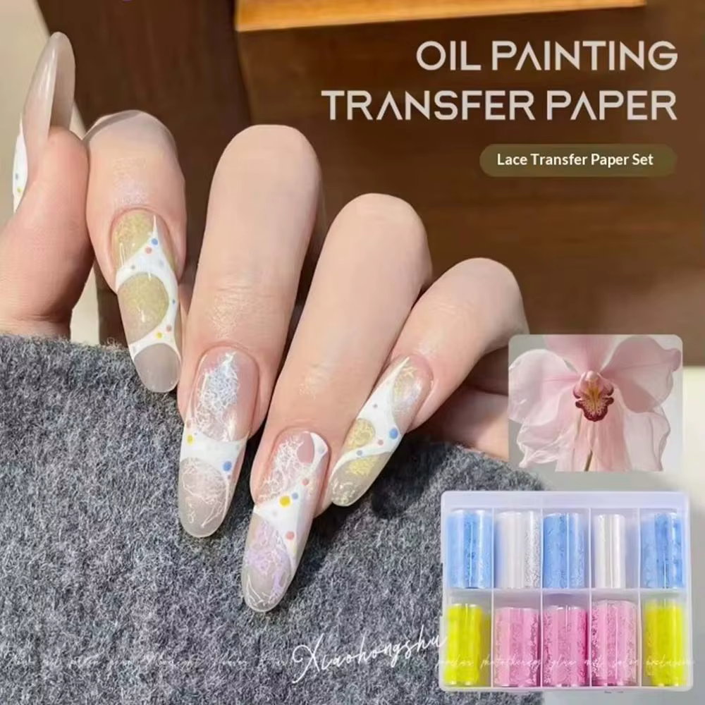 Autocollants pour ongles en dentelle à la mode