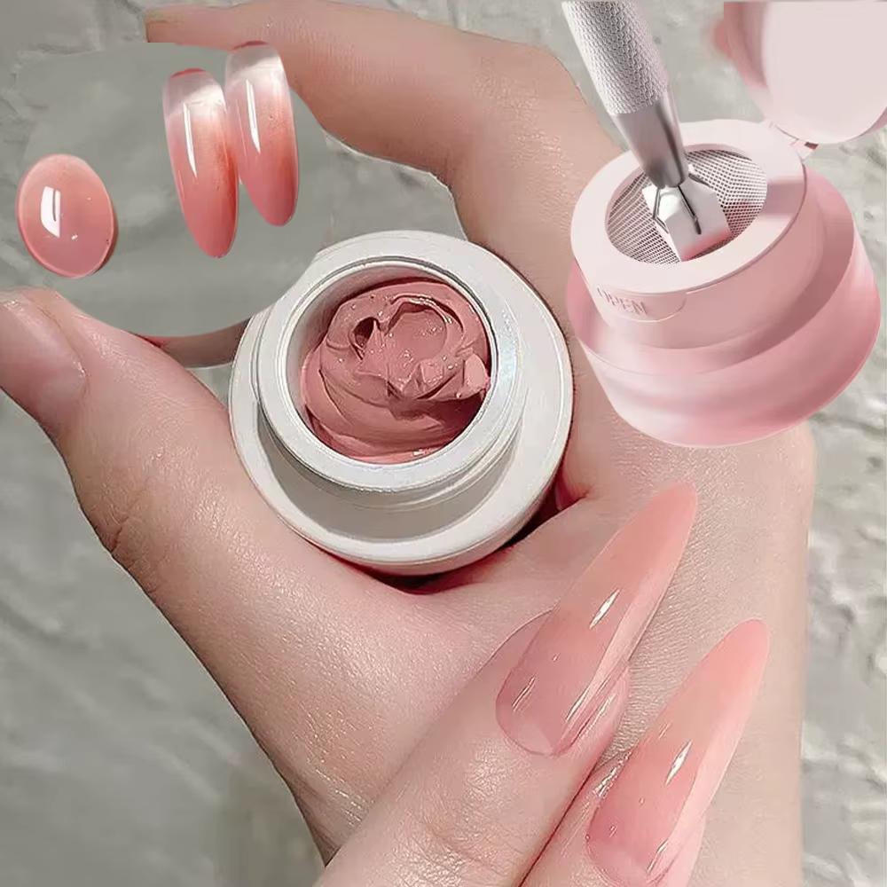 5ml rose Nail Art coussin d'air tapotement colle dégradé tache fard à joues UV LED tremper