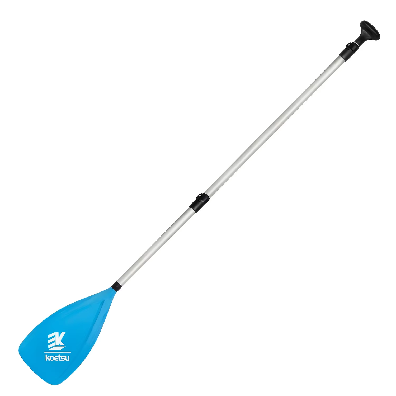 Pagaie en alliage d'aluminium KOETSU S14, design à lame courbée, protection des bords en TPE, durable, pagaie lisse pour SUP et kayak