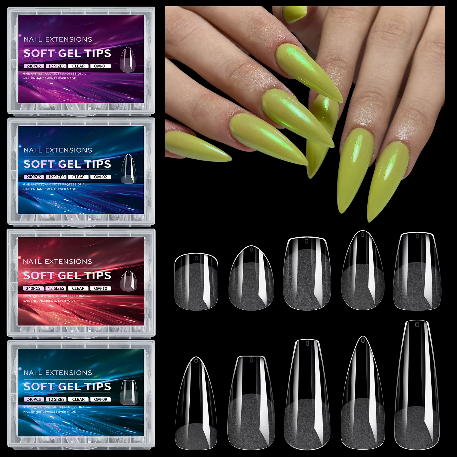 Faux ongles de luxe en Gel doux