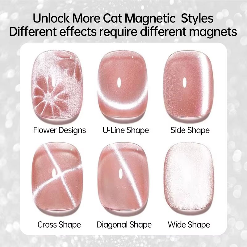 UR SUGAR 15ml 3 pièces vernis à ongles Gel magnétique chat rouge Super brillant rubis