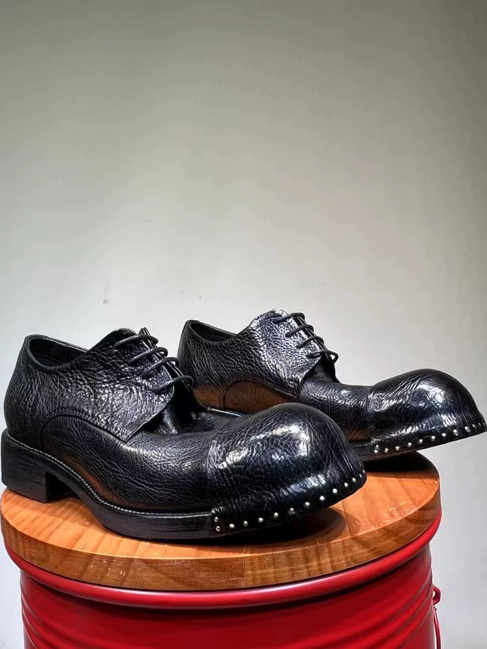 Chaussures provoqué en cuir véritable pour hommes, Full Mars, optique décroissante à la main, derbies astronomiques pour les affaires et les banquets