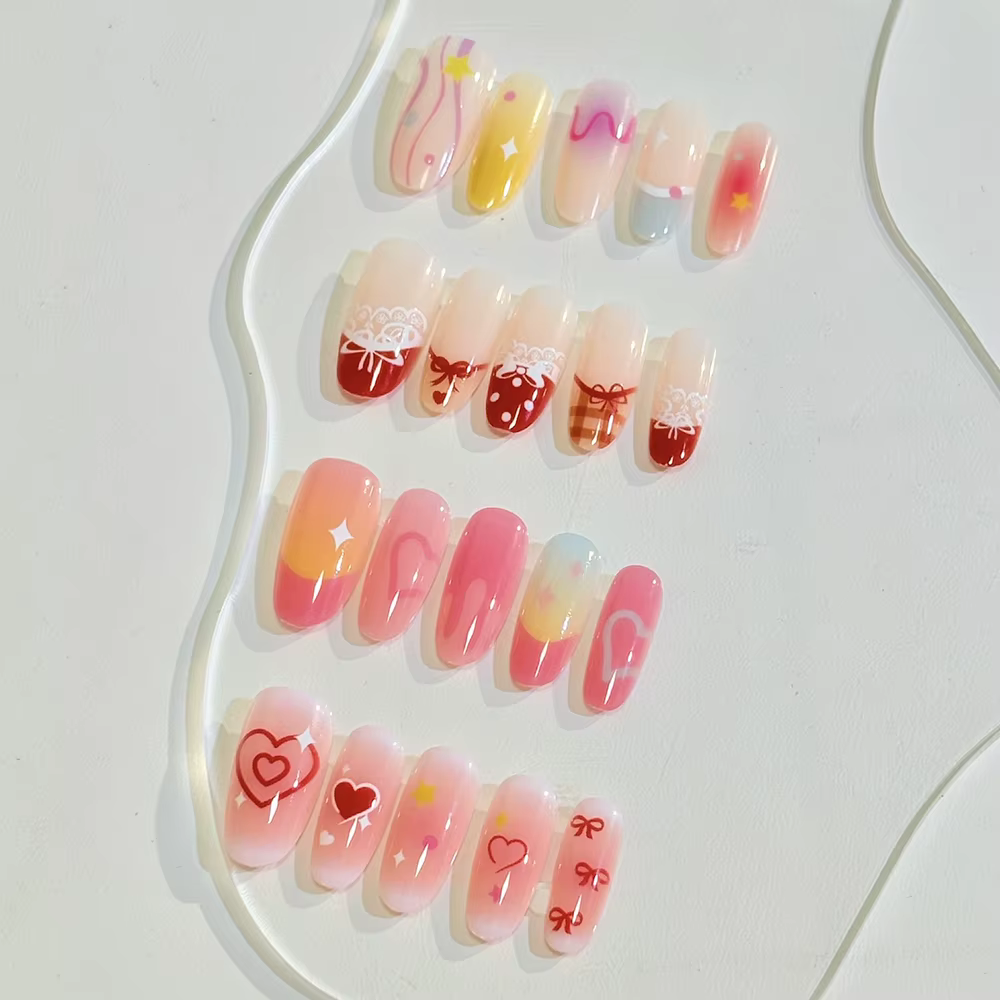 120 faux ongles à presser