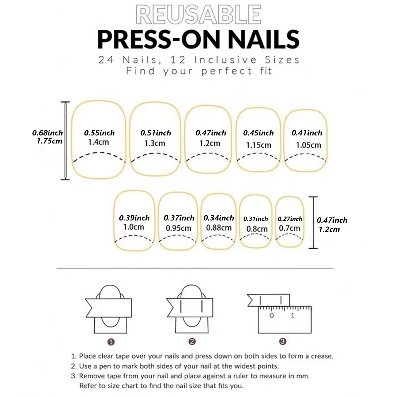 Kit de 48 faux ongles français brillants en acrylique, comprenant 24 ongles courts carrés et 24 ongles d'orteils, entièrement couvrants et élégants