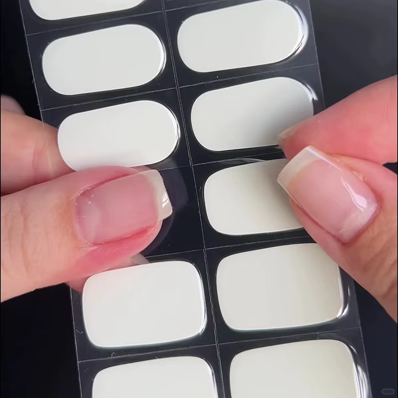 Enveloppes pour ongles en Gel Semi-durci Transparent glacé pour la saint-valentin