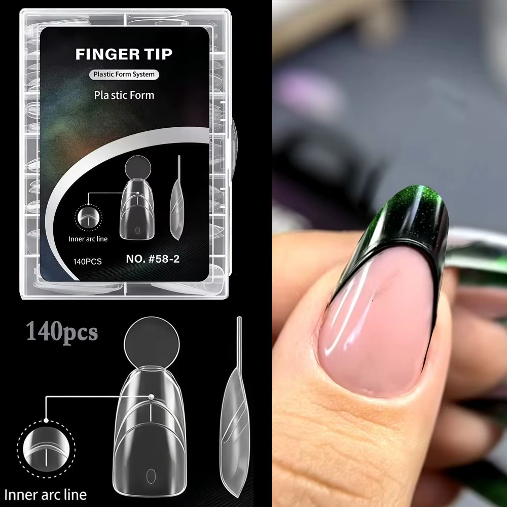 140 pièces de formes à ongles françaises à surface mate