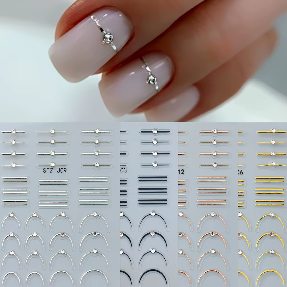 Autocollants pour ongles auto-adhésifs